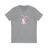 Mumbles In A Bunnysuit Unisex Jersey Short Sleeve V-Neck Tee