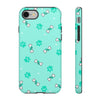 Diamond Bone Confetti Turquoise Tough Cases