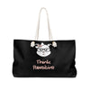 High IQ Diamond Thinking Pawsitive On Black Weekender Bag