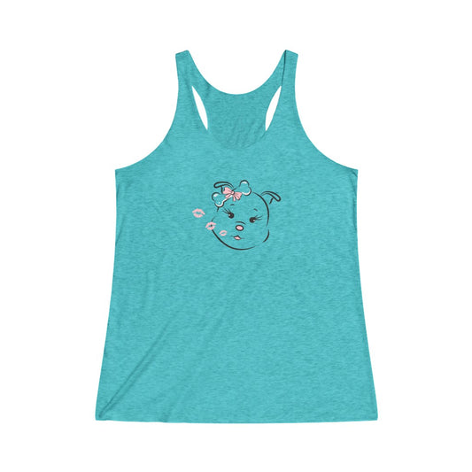 Diamond's Blowing Kisses Women's Tri-Blend Racerback Tank