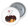 Red Diamond Loves Doughnuts On Custom Pin Buttons