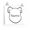 Personalized Mumbles Head Outline On Premium Matte horizontal posters