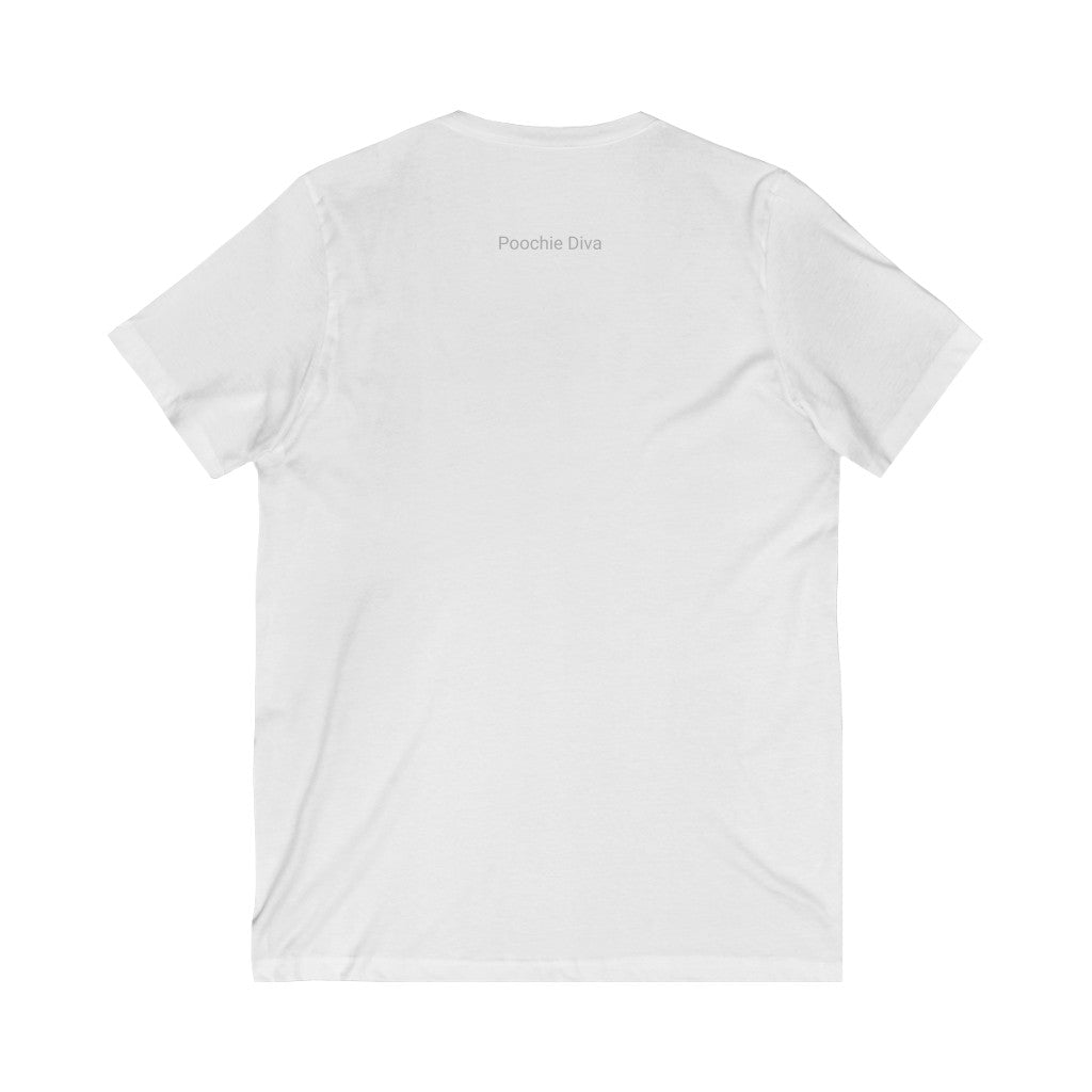 Diamond's Lips On Unisex Jersey Short Sleeve V-Neck Tee