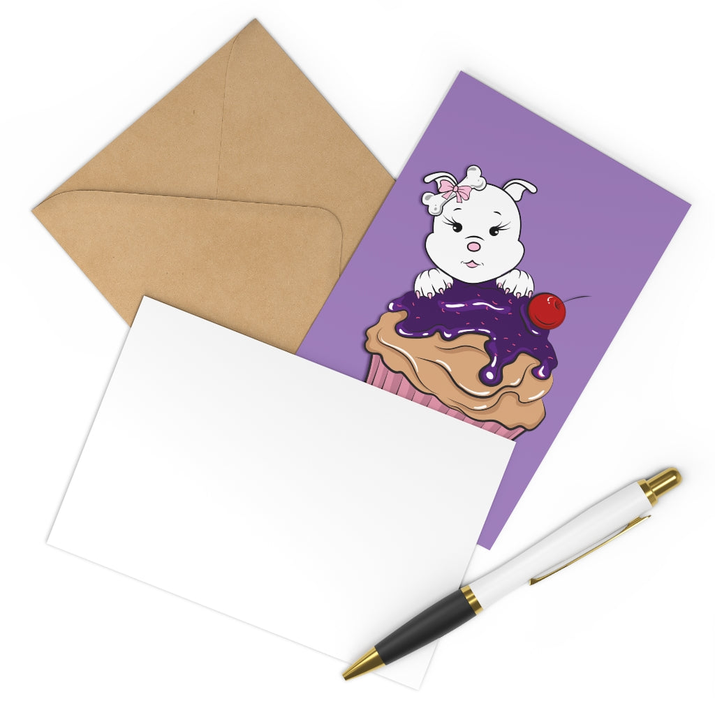 Purple Diamond Cupcake On Blank Postcards (7 pcs)