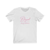 Pink Blessed Dog Mom On Unisex Jersey Short Sleeve Tee