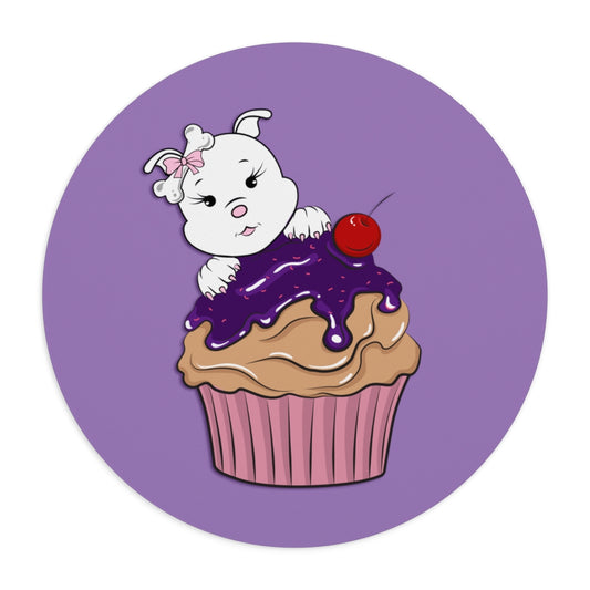 Purple Diamond Cupcake On Mousepad