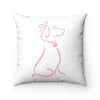 Pink Poochie Diva&#39;s Icon On Spun Polyester Square Pillow