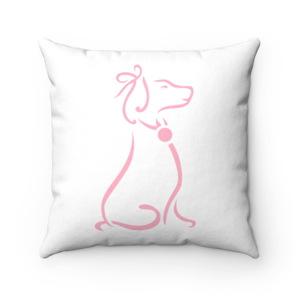 Pink Poochie Diva's Icon On Spun Polyester Square Pillow