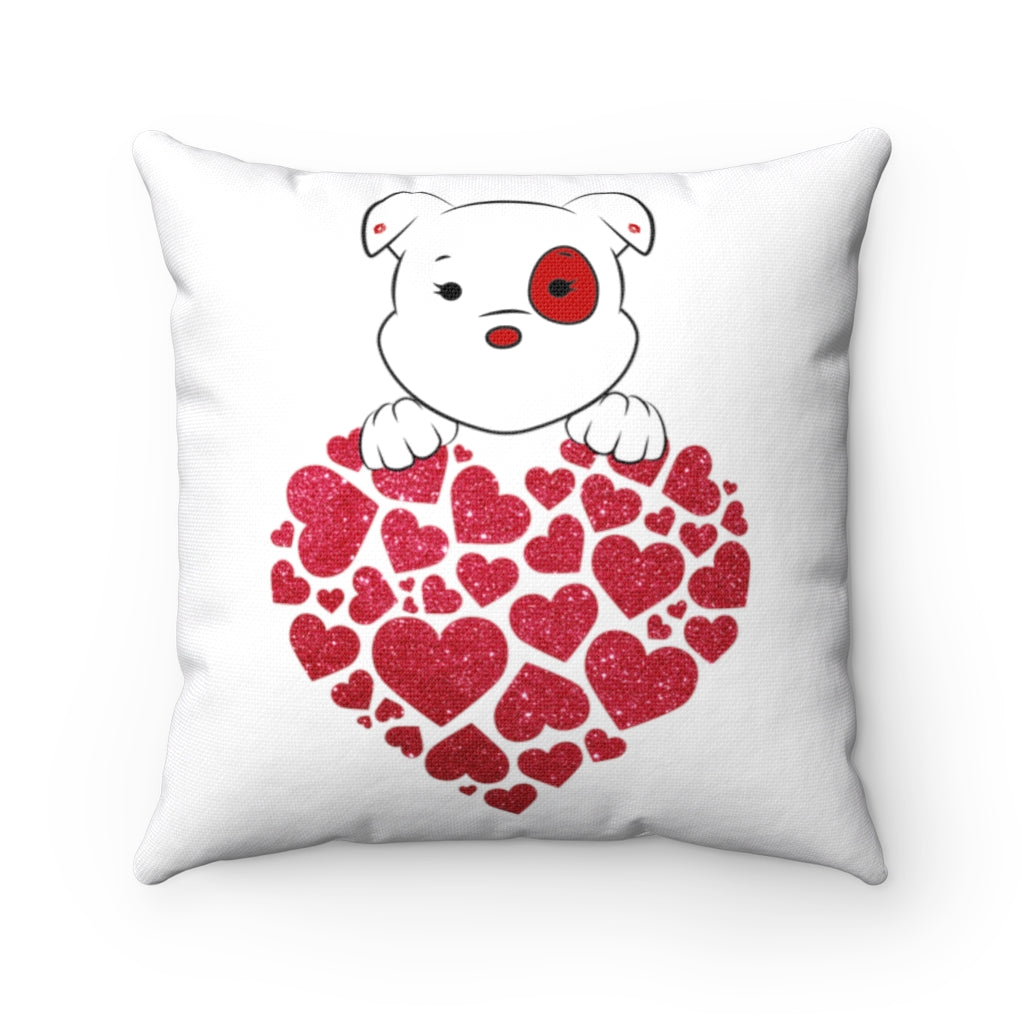 Mumbles Gives Love On Spun Polyester Square Pillow