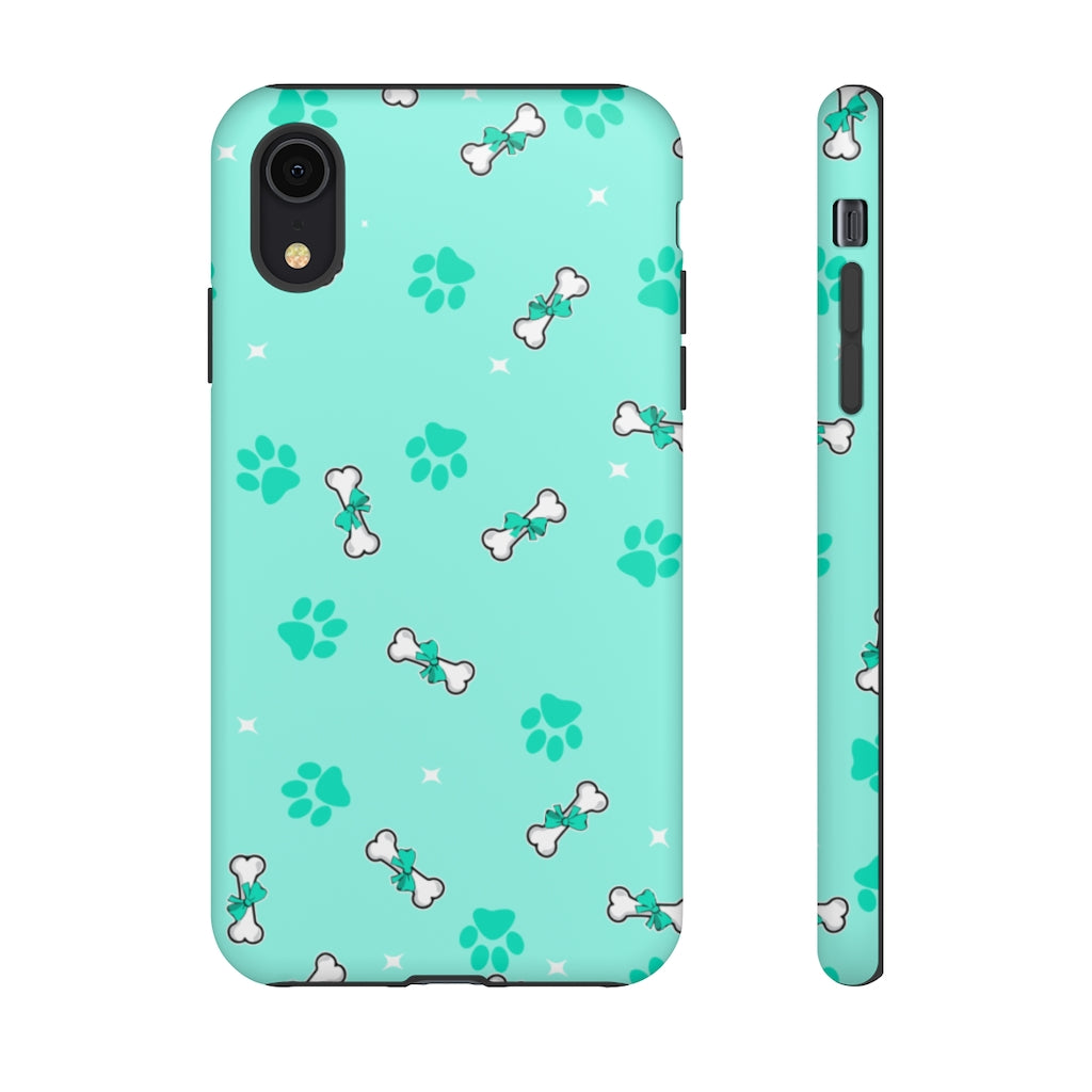 Diamond Bone Confetti Turquoise Tough Cases