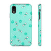 Diamond Bone Confetti Turquoise Tough Cases