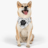 Personalize Turning Birthday Age Black Confetti Background On White Pet Bandana Collar