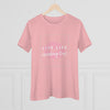 Live Life Speaking Out With Pink Lips On Women&#39;s Premium Tee