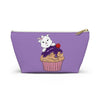 Diamond On Purple Frosted Cupcake On Lavender Accessory Pouch w T-bottom