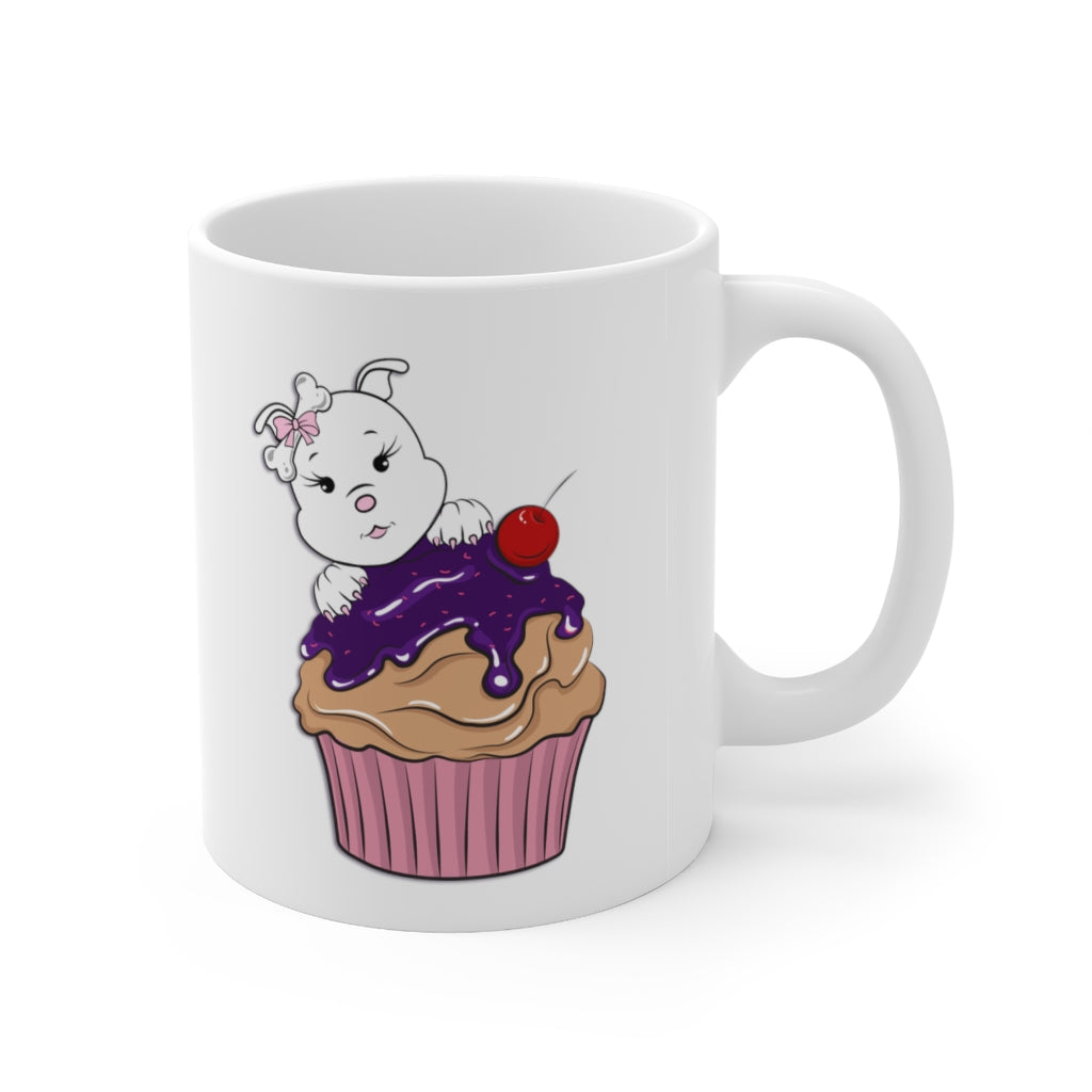 Purple Diamond Cupcake On Ceramic Mug 11oz