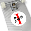 Oversized &quot;I&quot; Cursive LIVE On White Round Vinyl Stickers