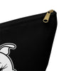 Pink Diamond On Black Accessory Pouch w T-bottom