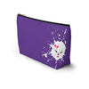 Diamond Face Splash On Purple Accessory Pouch w T-bottom