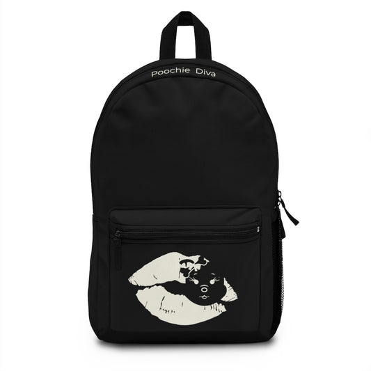 Diamond Lips On Black Backpack (Made in USA)