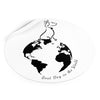 Best Dog In The World On Purple Round Vinyl Stickers