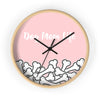 Dog Mom Life Bone Pile Pink Wall clock