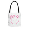 Pink Diamond Outline On Tote Bag