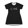 &quot;I&quot; LIVE  On All Over Print T-Shirt Dress