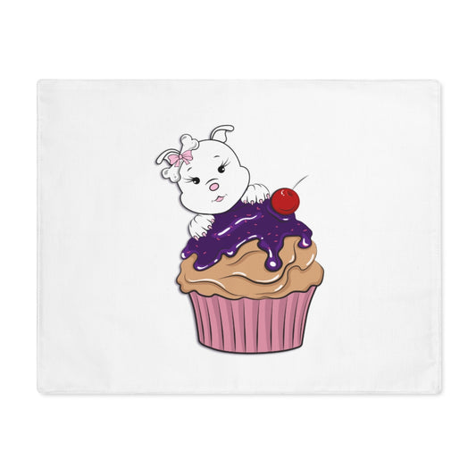 Purple Happy Birthday Diamond Cupcake Placemat