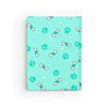 Diamond bone turquoise background Journal - Ruled Line