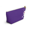 Diamond Face Splash On Purple Accessory Pouch w T-bottom