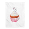 Vanilla With Sprinkles Diamond Cupcake On Velveteen Plush Blanket