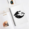 Black Mumbles Lips On Spiral Notebook - Ruled Line