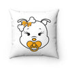 Orange Baby Diva Spun Polyester Square Pillow Case