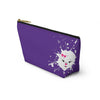 Diamond Face Splash On Purple Accessory Pouch w T-bottom