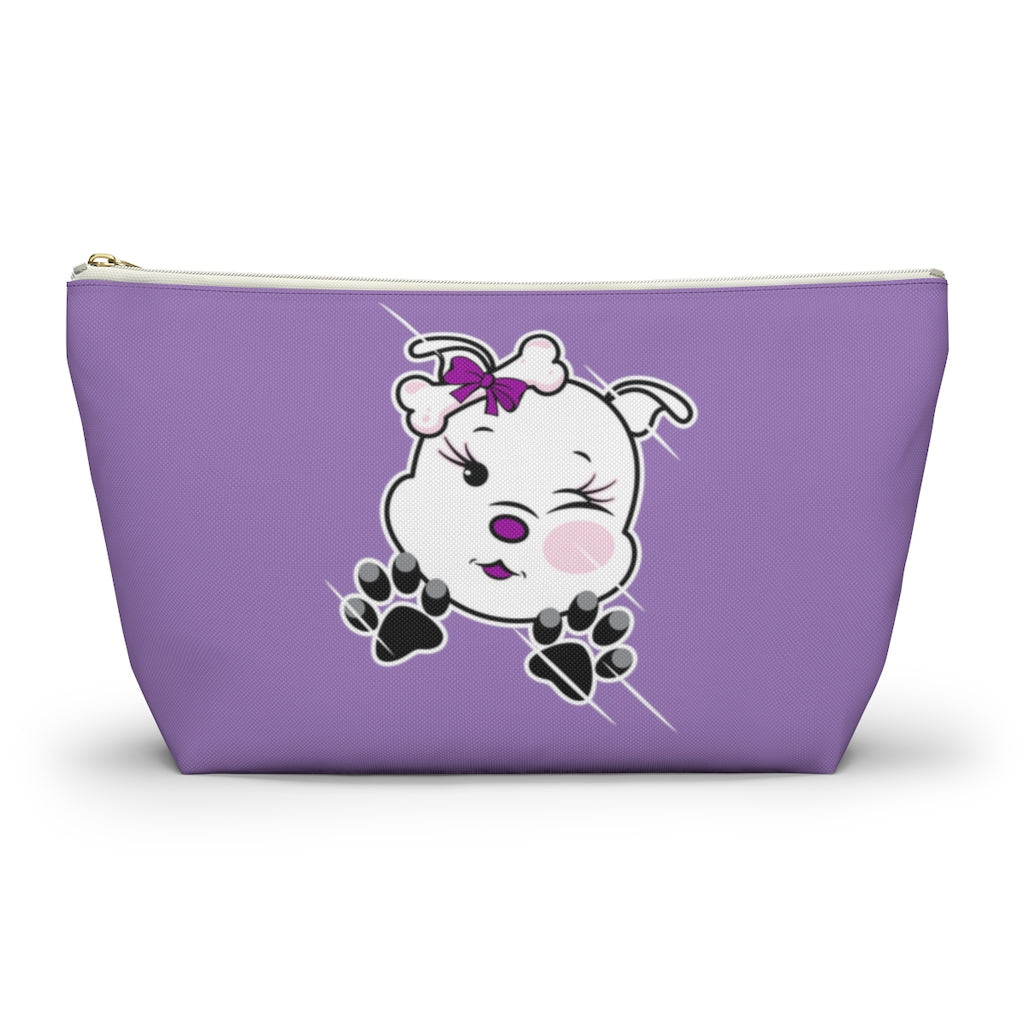 Purple Diamond Smushed On Lavender Accessory Pouch w T-bottom