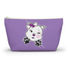 Purple Diamond Smushed On Lavender Accessory Pouch w T-bottom