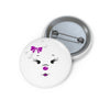 Purple Diamond Face Custom Pin Buttons