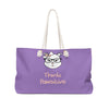 High IQ Diamond Thinking Pawsitive On Lavender Weekender Bag