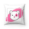 Mumbles With Pink Paint Stroke On Spun Polyester Square Pillow