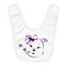 Purple Diamond Blowing Kisses On Fleece Baby Bib