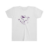 Purple Diamond Blowing Kisses On Youth Short Sleeve Tee