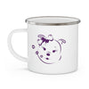 Purple Diamond Blowing Kisses On Enamel Camping Mug