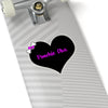 Love Poochie Diva Black Heart On Kiss-Cut Stickers