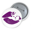 Purple Diamond on Lips Custom Pin Buttons