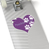 Love Poochie Diva Purple Heart On Kiss-Cut Stickers