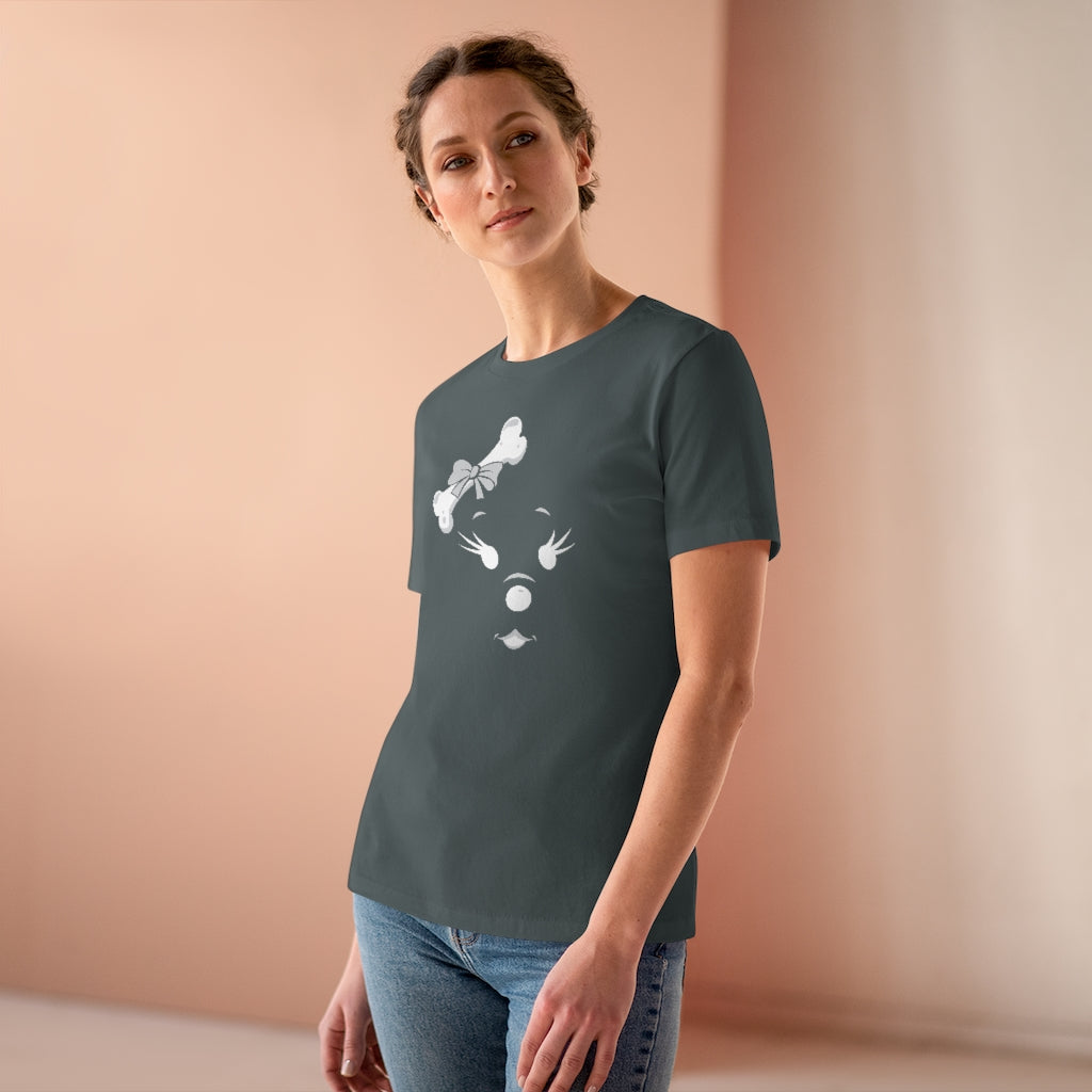Diamond's Face In White On Women's Premium Tee