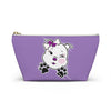 Purple Diamond Smushed On Lavender Accessory Pouch w T-bottom