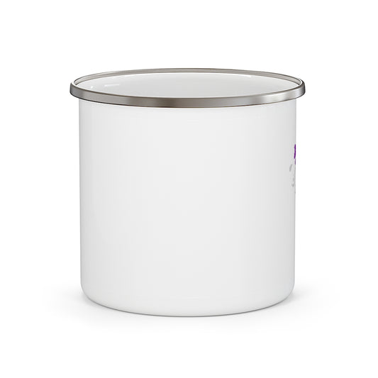 Diamond's Face Rocking Purple On Enamel Camping Mug