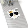 Yellow Diamond Sporting Sunglasses On Kiss-Cut Stickers