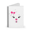 Pink Diamond Face Spiral Notebook - Ruled Line